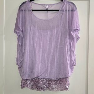Studio Y Sparkly Purple Top
